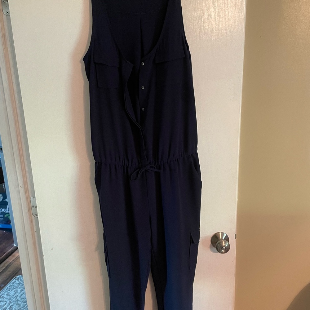 Elegant Navy Sleeveless Jumpsuit